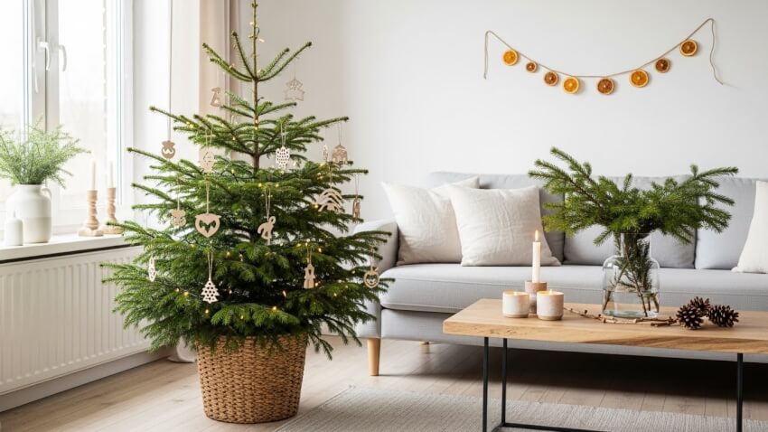 Scandinavian Eco Christmas Interior