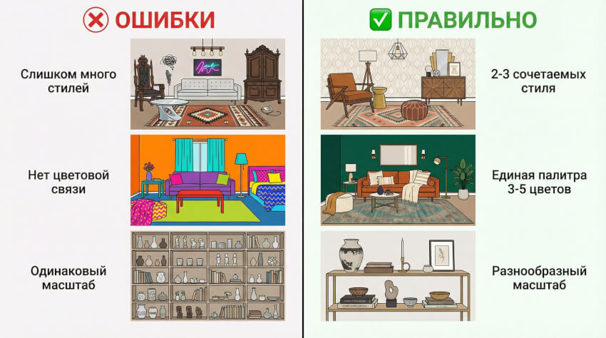 Ошибки vs Правильный подход