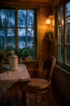Венский стул на даче в стиле country chic